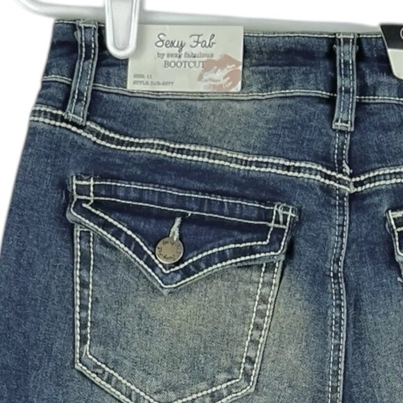Sexy Fab Women's Blue Denim Jeans Size 11 Boot Cut Comfort Fit Stretch NWT - Picture 16 of 16